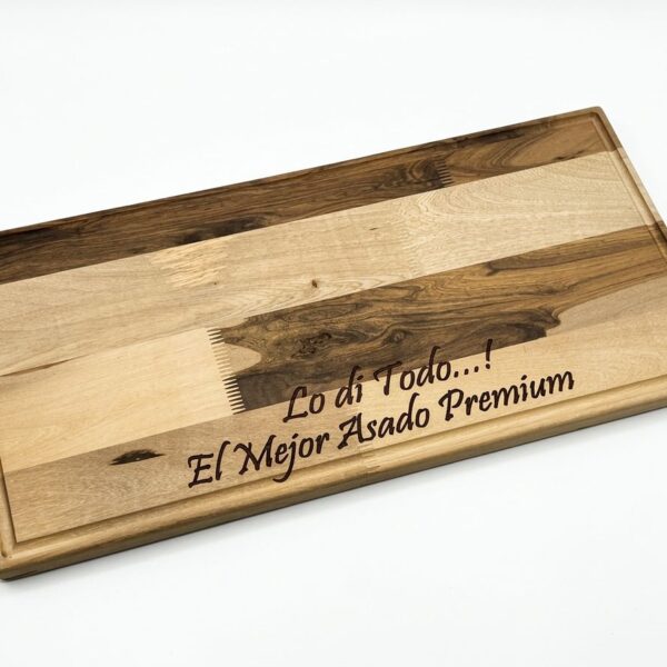 Tabla madera guayibira de 30 x 60  Espesor 18mm Con grabado